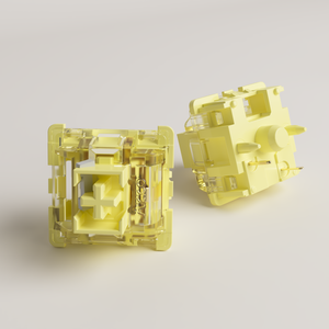 V3 Cream Yellow Pro Switch upper and lower side details