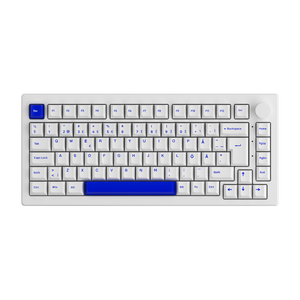 Blue on White ISO Nordic Tastenkappen Set (49-Tasten) install on the iso keyboard
