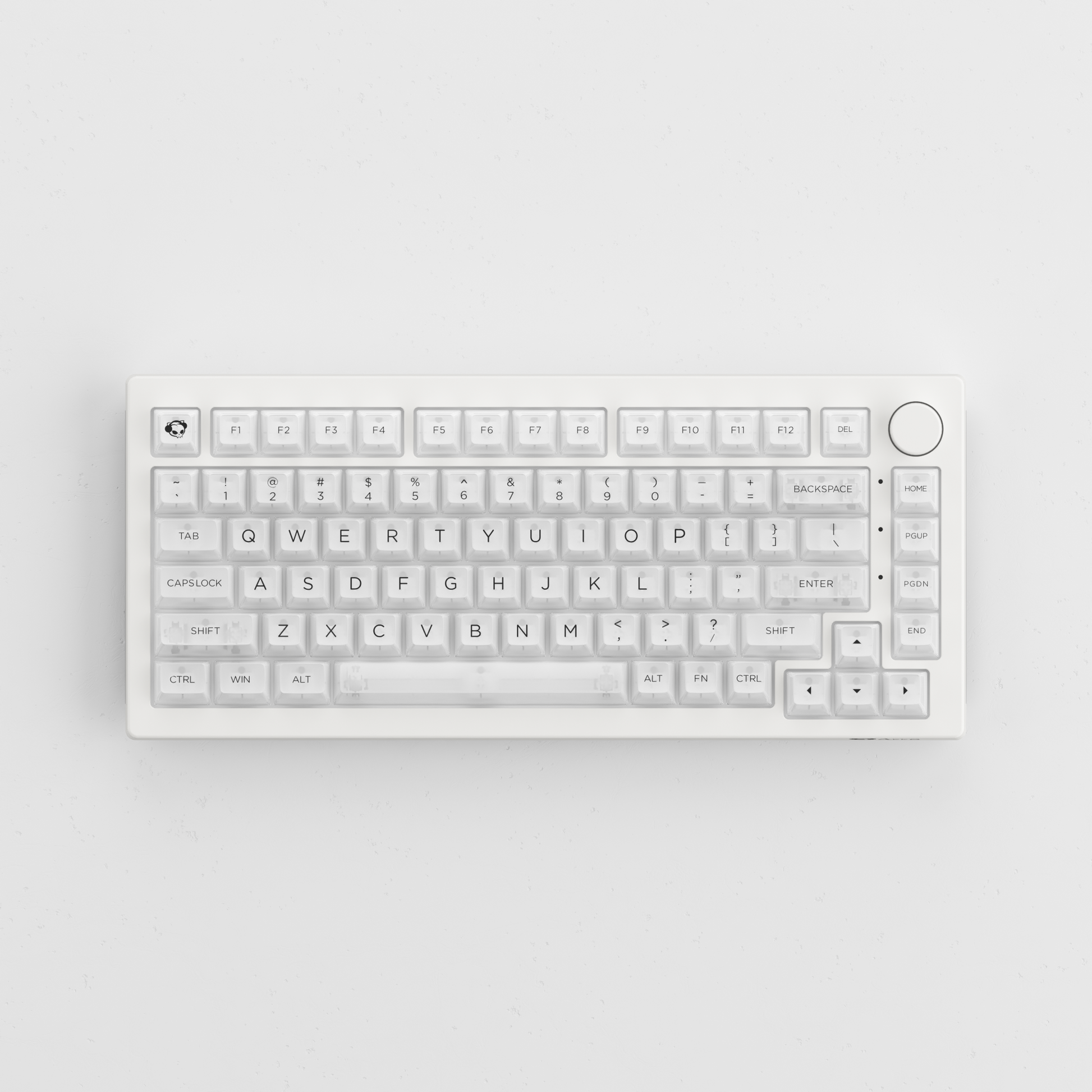 White 5075B Plus ASA Clear Mechanical Keyboard