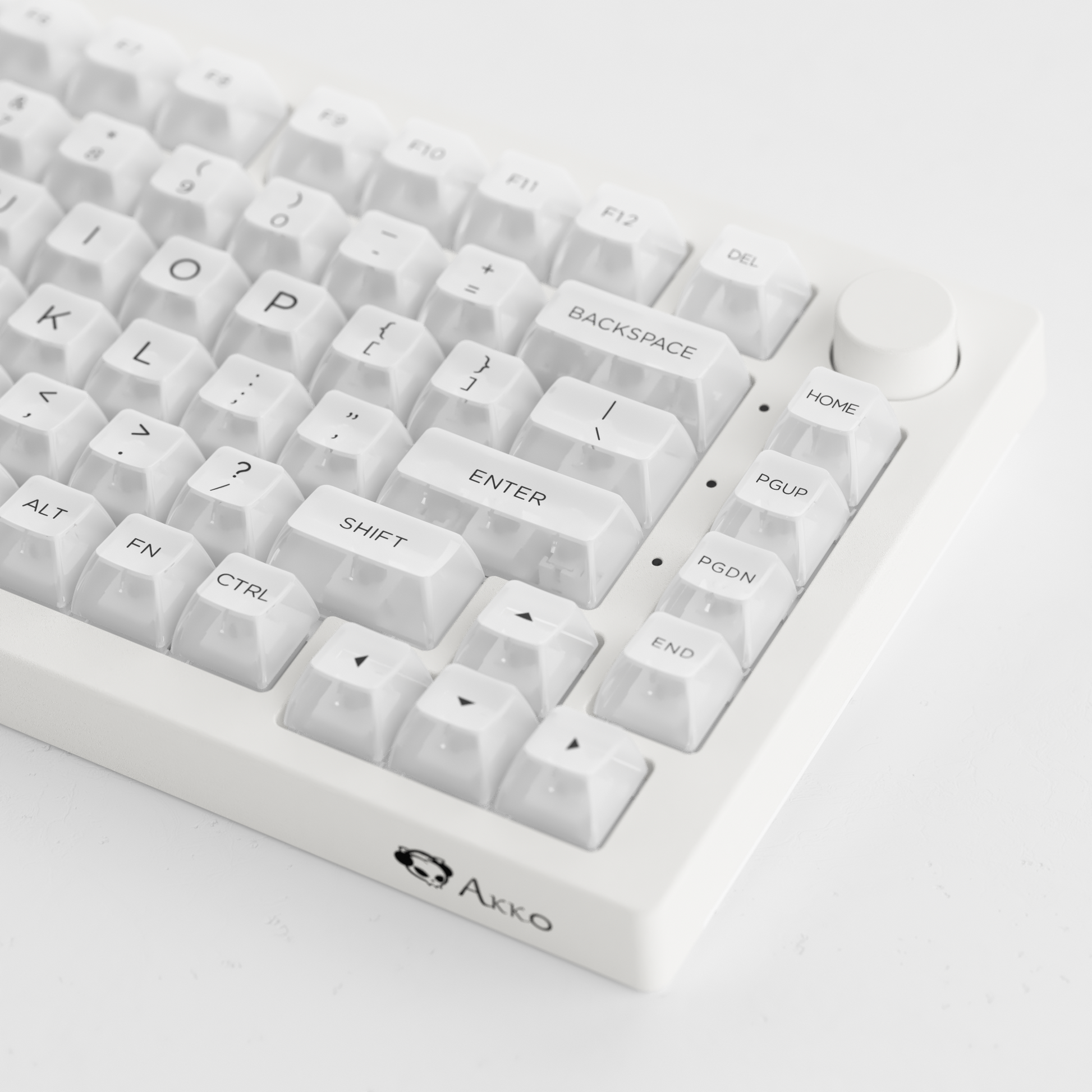 White 5075B Plus ASA Clear Mechanical Keyboard Keycap Details