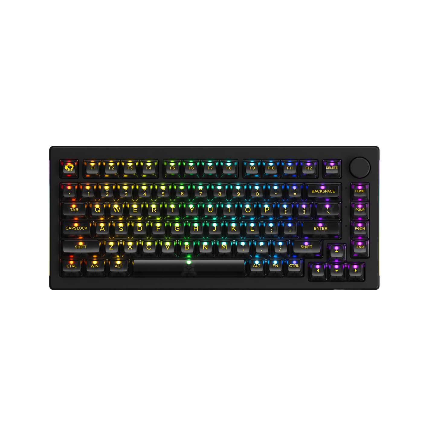 Black 5075B Plus ASA Clear Mechanical Keyboard with RGB