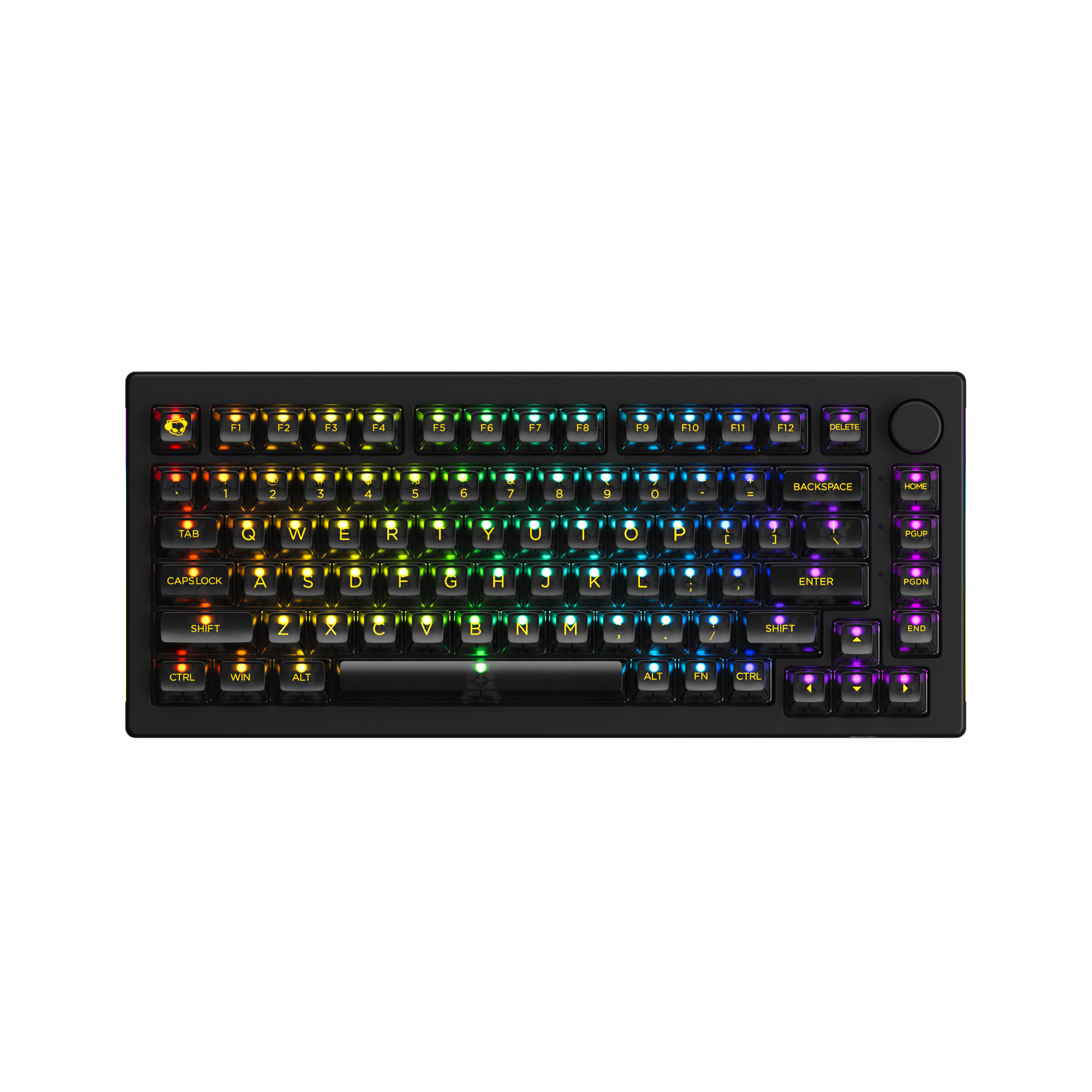 Black 5075B Plus ASA Clear Mechanical Keyboard with RGB