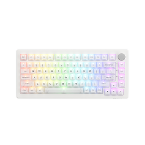 White 5075B Plus ASA Clear Mechanical Keyboard With RGB