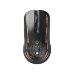 Limited edition AKKO x Lord of the Mysteries gaming mouse with a character illustration on the bottom.