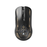 Limited edition AKKO x Lord of the Mysteries gaming mouse with a character illustration on the bottom.
