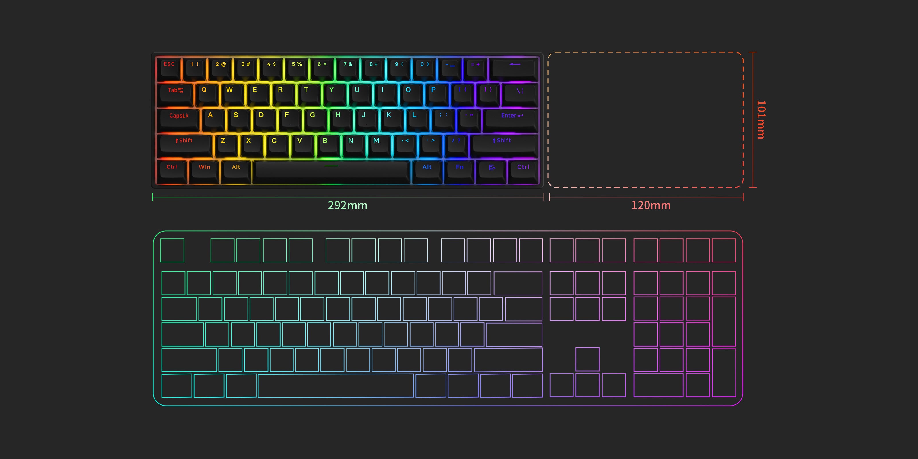 Akko 3061S HE Shine-through Magnetic Keyboard - AKKO Germany