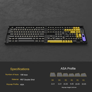 Black & Gold Tastenkappen Set Hiragana Version (158 Tasten)
