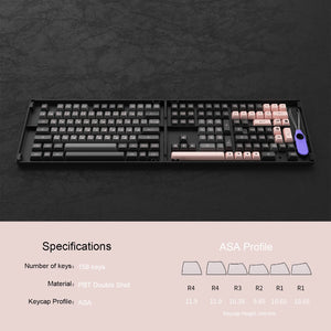Black & Pink Keycap Set Hiragana Version (158 Keys)