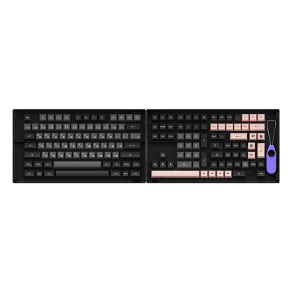 ASA Black & Pink Keycap Set (Hiragana Version, PBT, 158 Keys)