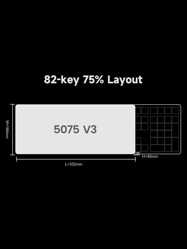 Akko 5075 V3 HE Magnetic Keyboard 75% Layout Size