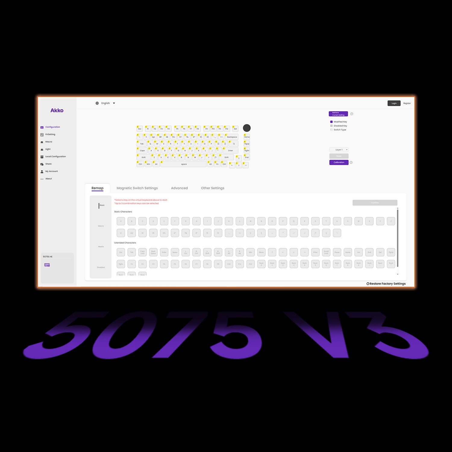 Akko 5075 V3 HE Magnetic Keyboard Cloud Driver