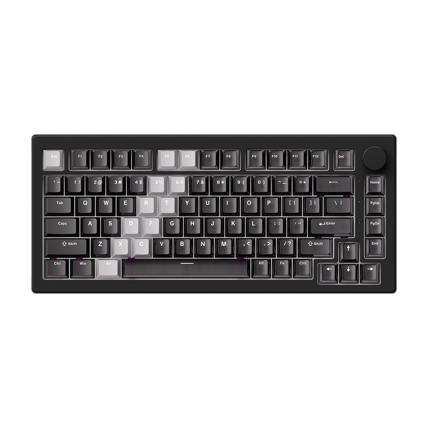 Akko 5075 V3 HE Magnetic Keyboard Gradient Hybrid Black Transparent