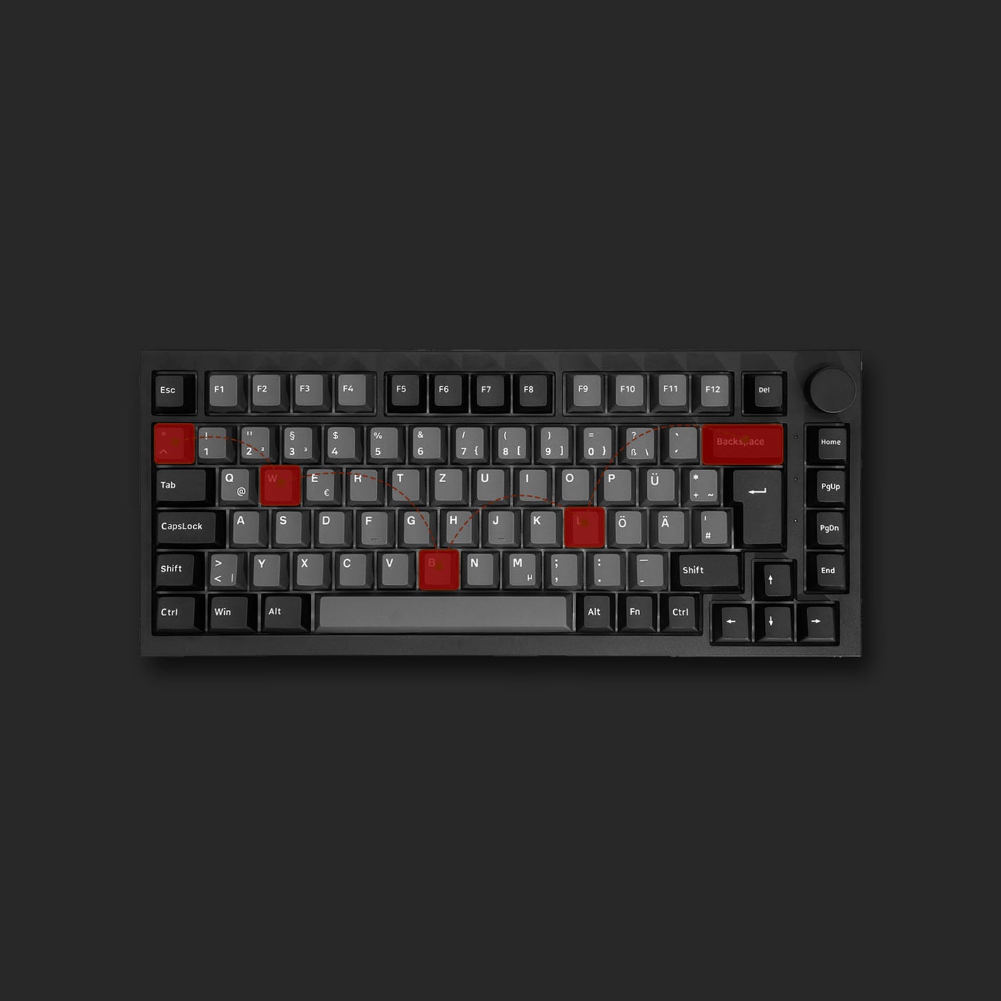 Akko Black Silver 5075 V5 ISO DE Keyboard N Key Rollover