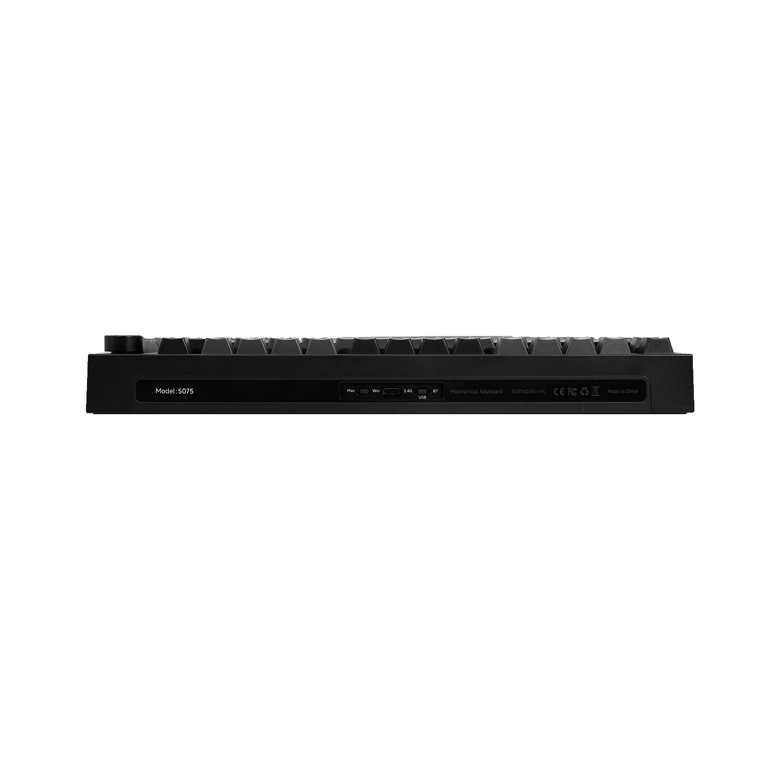 Akko 5075 V5 HE Black & Silver ISO-DE Keyboard Side Details