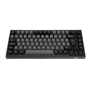 Akko 5075 V5 HE Black & Silver ISO-DE Keyboard Front Details