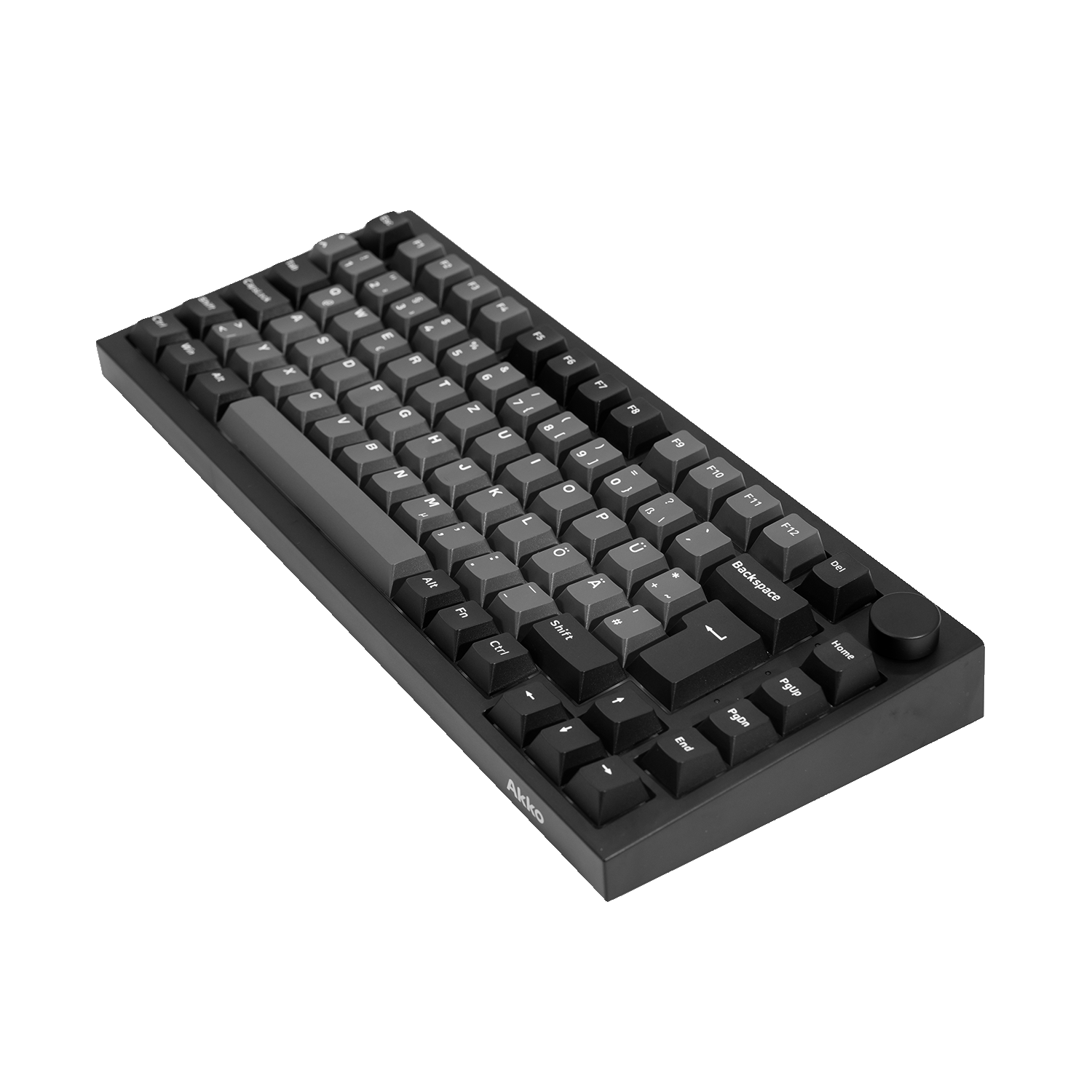 Akko 5075 V5 HE Black & Silver ISO-DE Keyboard Right Side