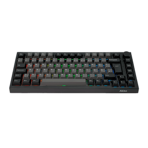 Akko 5075 V5 HE Black & Silver ISO-DE Keyboard Front Side