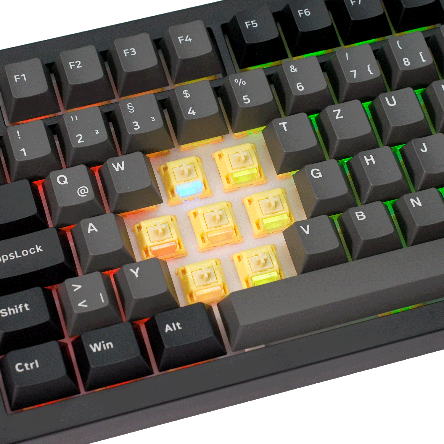 Akko 5075 V5 HE Black & Silver ISO-DE Keyboard Switch Details
