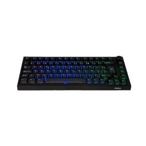 Akko 5075 V5 HE Black Transparent ISO-FR Keyboard RGB Front Side