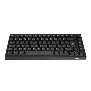 Akko 5075 V5 HE Black Transparent ISO-FR Keyboard Front Side