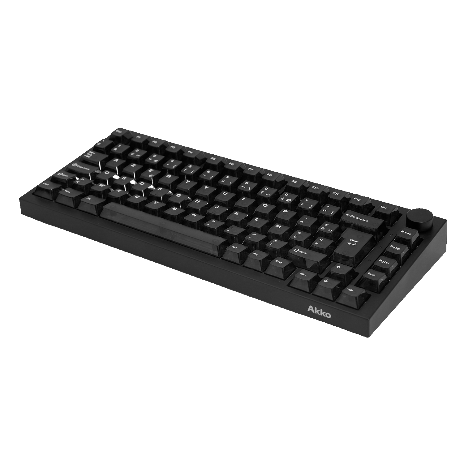 Akko 5075 V5 HE Black Transparent ISO-FR Keyboard Right Side