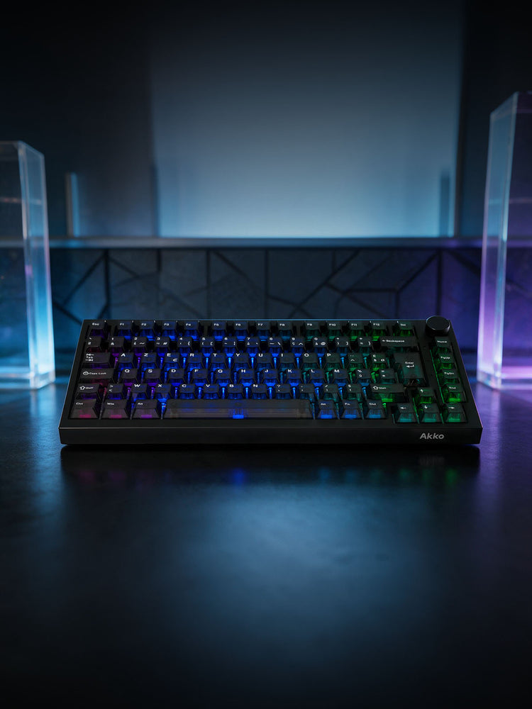 Akko Black Transparent 5075 V5 ISO FR Magnetic Keyboard