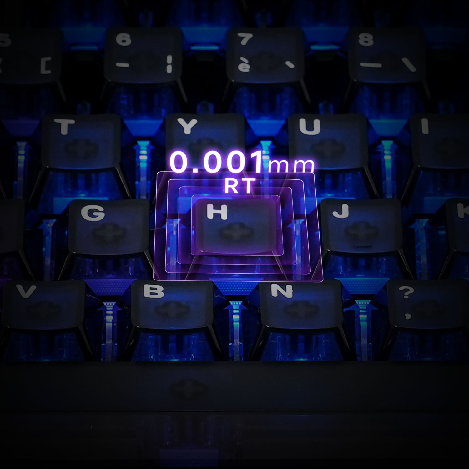 Akko Black Transparent 5075 V5 ISO FR Magnetic Keyboard RT0.001