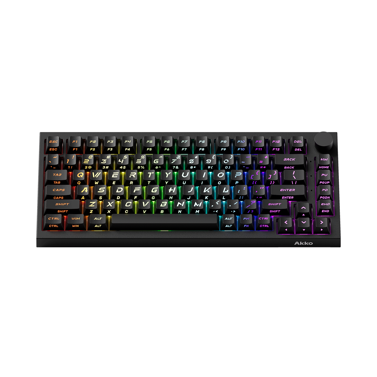 5075 V5 HE Keyboard Black Z Caps RGB Front Side