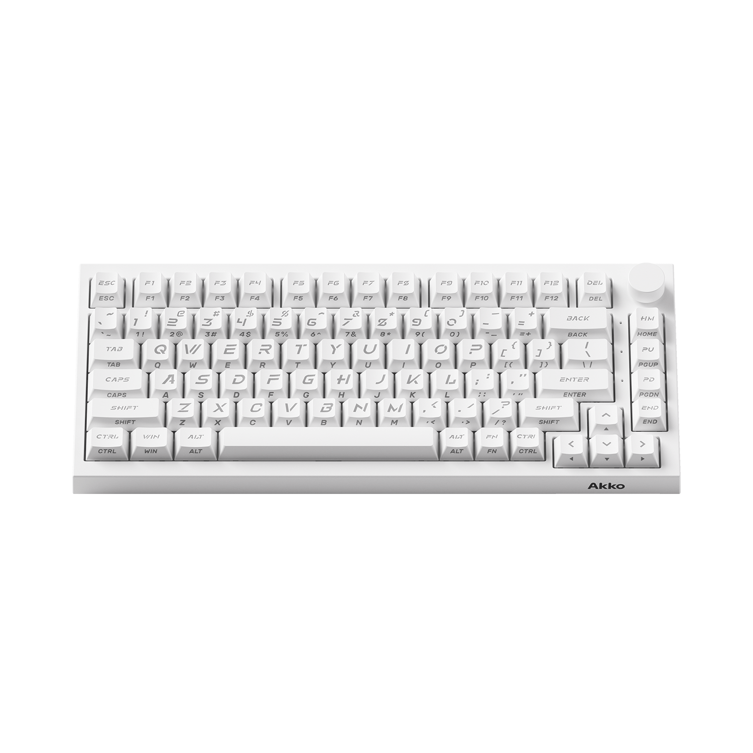 5075 V5 HE Keyboard White Z Caps Front Side