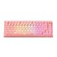 5075 V5 TMR Magnetic Keyboard Translucent Pink Carbon Fiber RGB Front Side