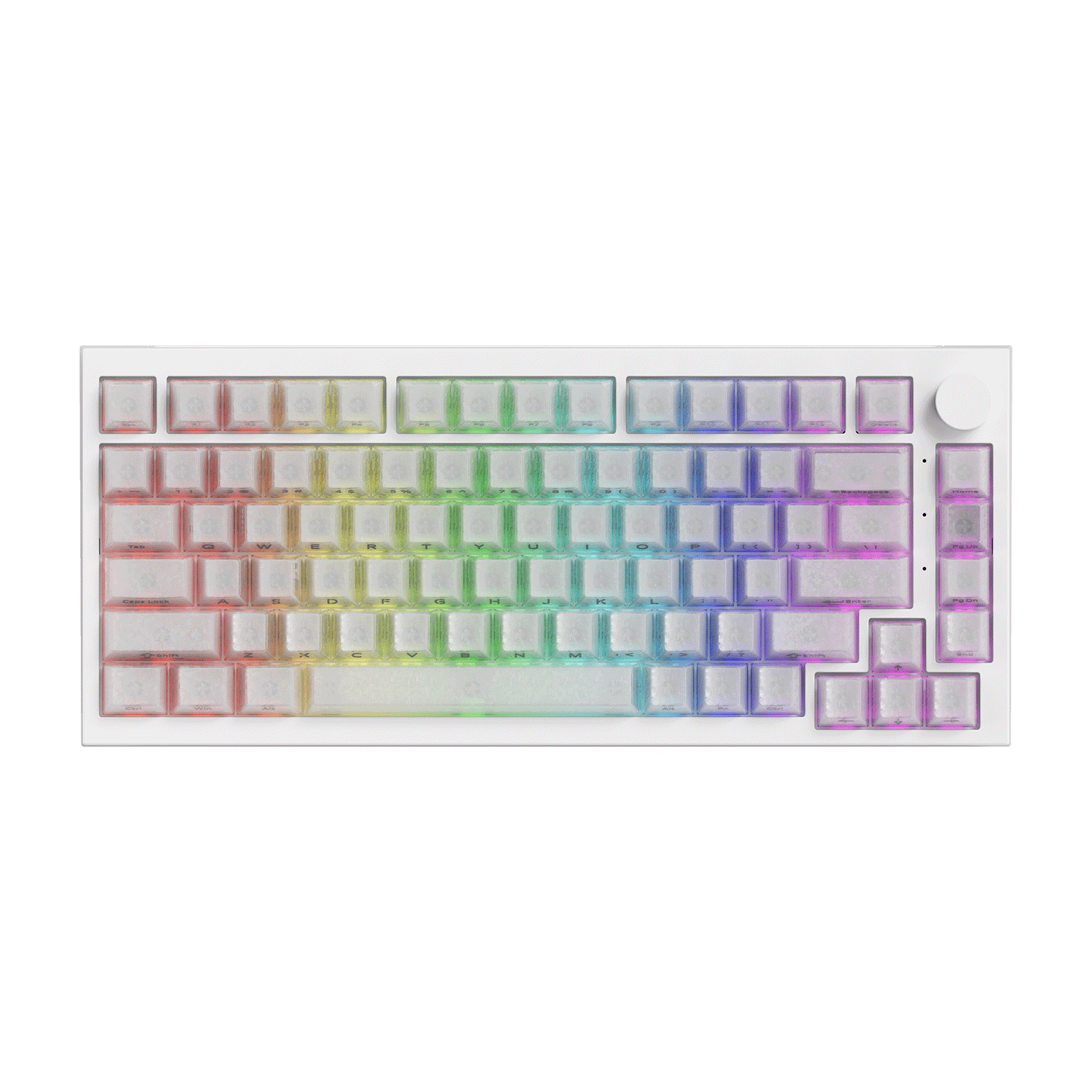 5075 V5 TMR Magnetic Keyboard Translucent White Carbon Fiber RGB
