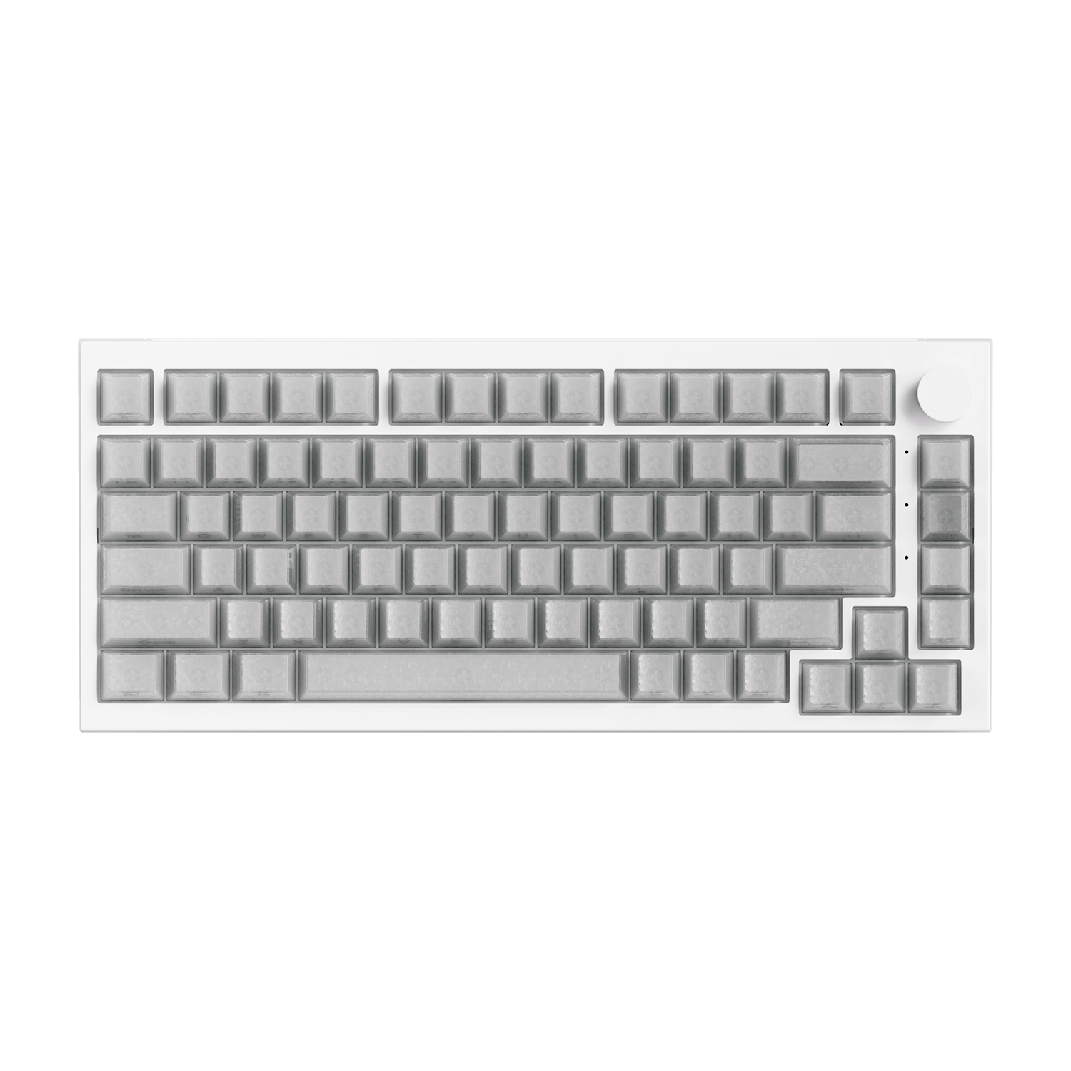 5075 V5 TMR Magnetic Keyboard Translucent White Carbon Fiber