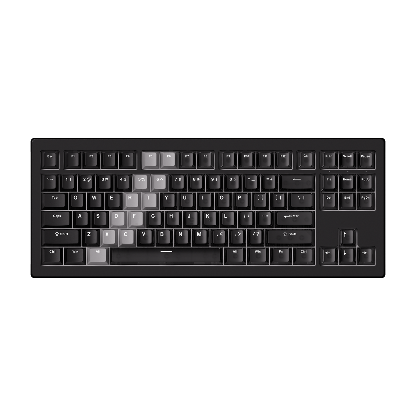 Akko 5087 V3 HE Magnetic Keyboard Gradient Hybrid Black Transparent