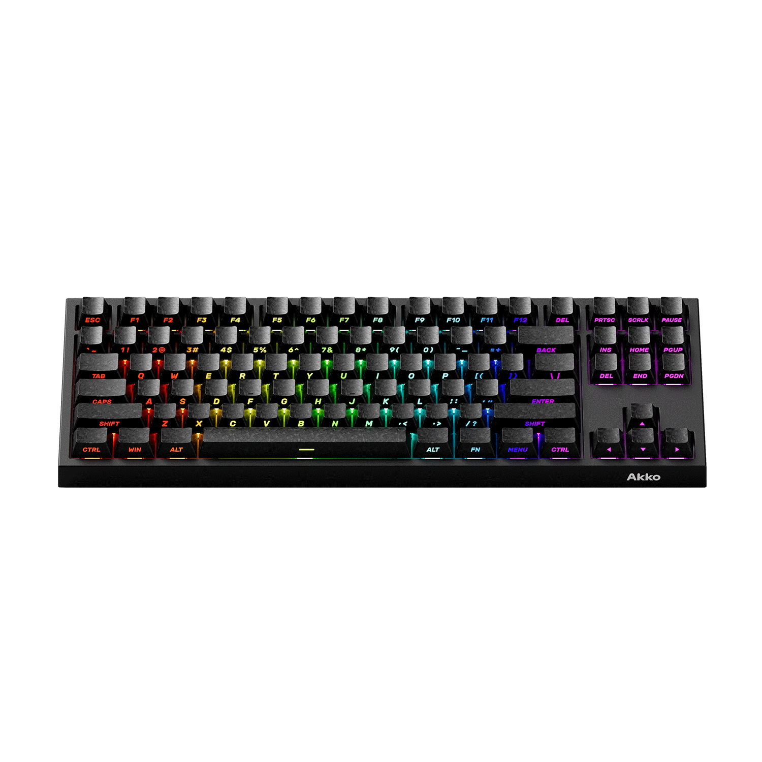 Akko 5087 V5 TMR Keyboard Black RGB Front-Side Details