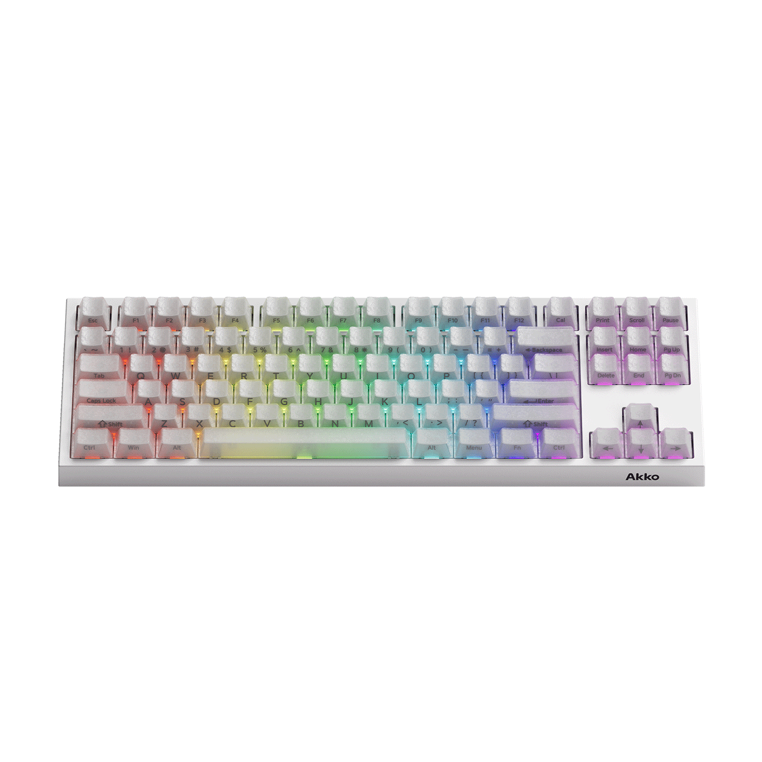 Akko 5087 V5 TMR Keyboard White RGB Front-Side Details