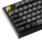 5098B Mechanical Keyboard with Screen Black Gold Theme ANSI Layout Keycap Details