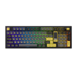 5098B Mechanical Keyboard with Screen Black Gold Theme with RGB