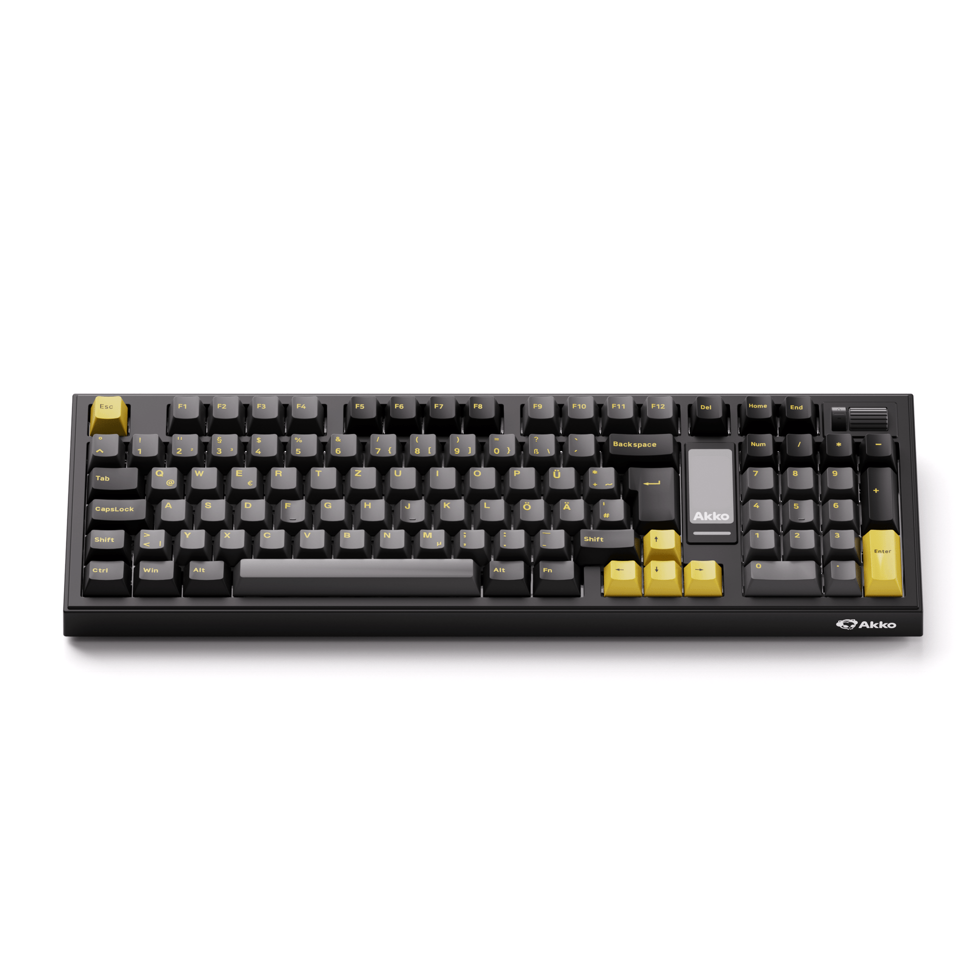 5098B Mechanical Keyboard with Screen with white background