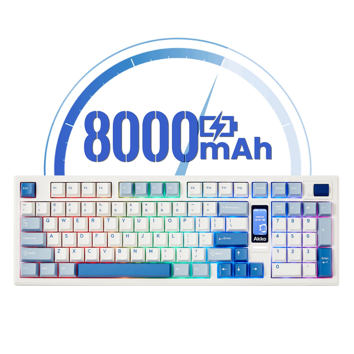 Akko 5098B Glacier Mechanical Keyboard 8000mAh Battery