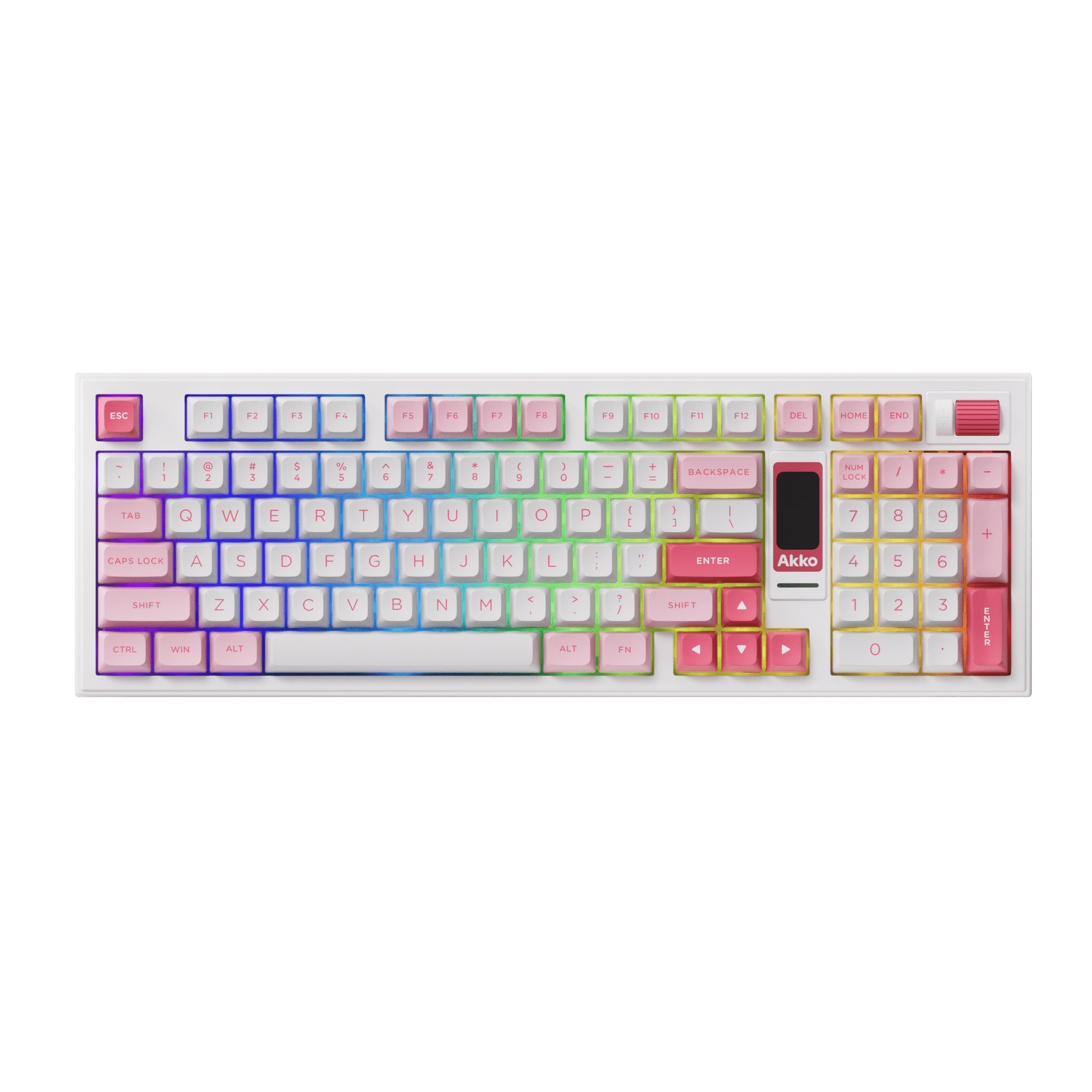 5098B Mechanical Keyboard with Screen Prunus Lannesiana Theme ANSI Layout with RGB