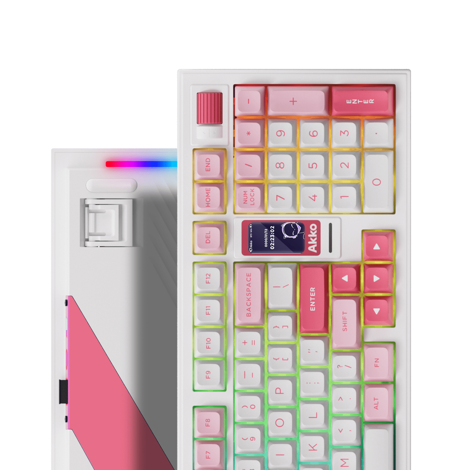 5098B Mechanical Keyboard with Screen Prunus Lannesiana ANSI