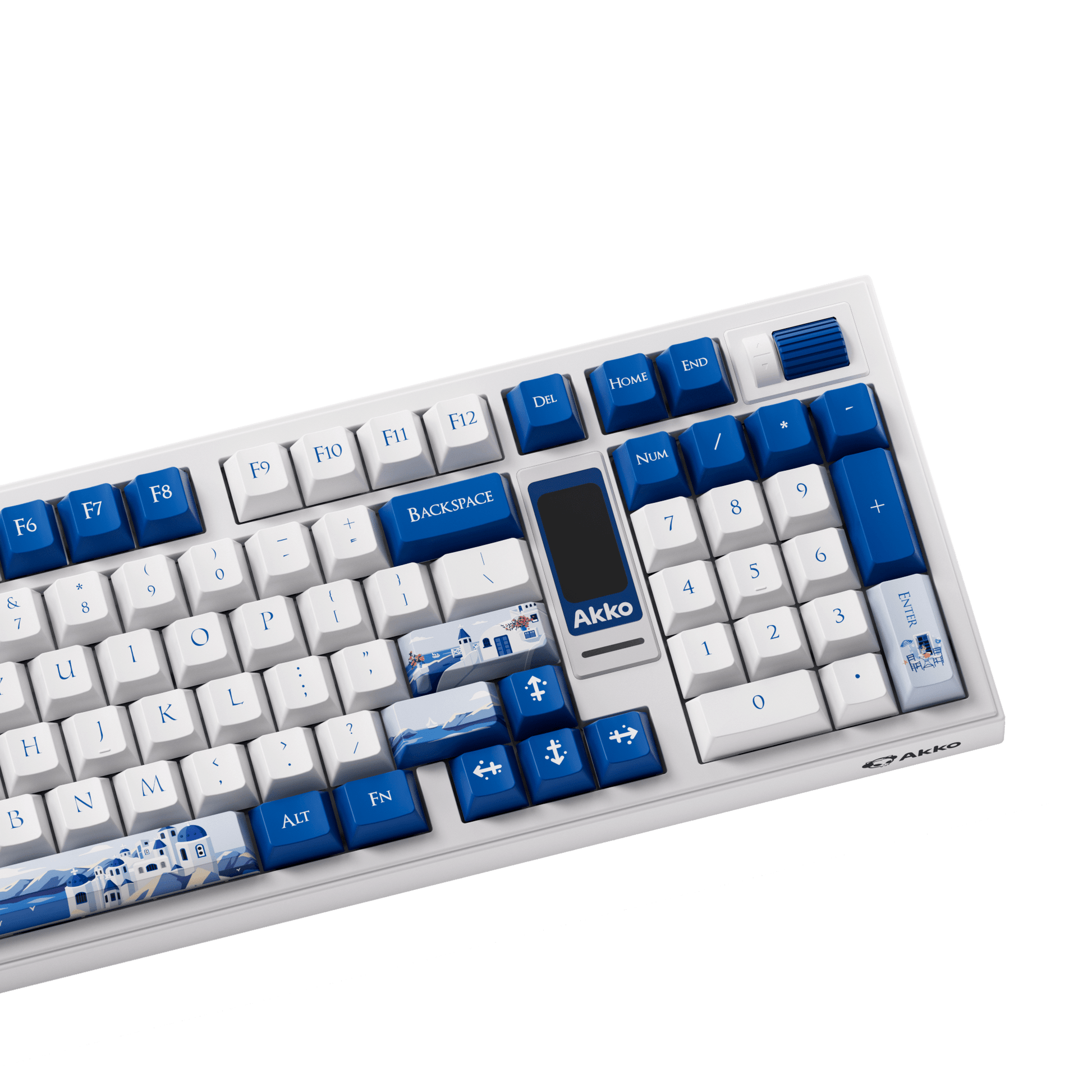 5098B Mechanical Keyboard with Screen Santorini Theme Details