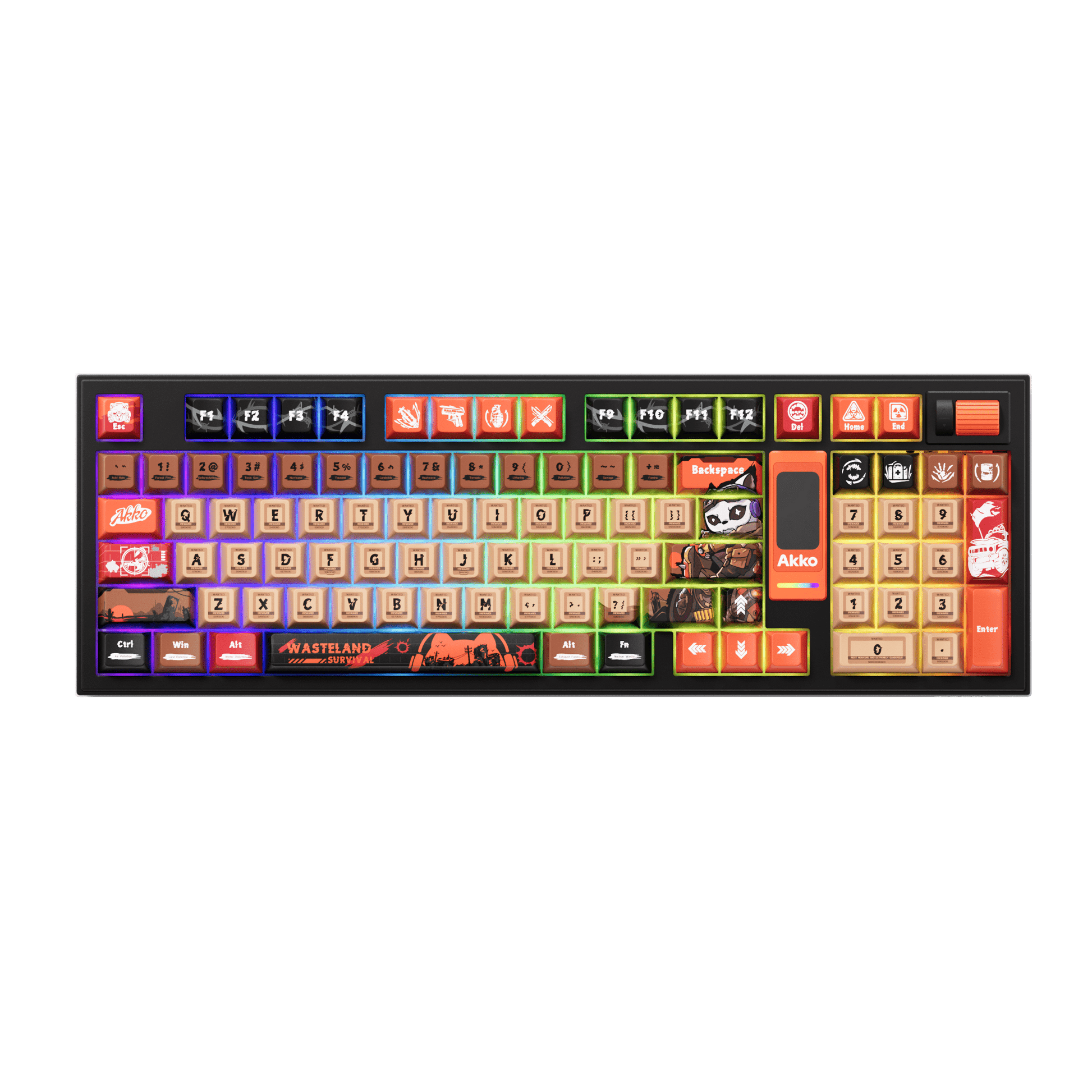 5098B Mechanical Keyboard with Screen Wasteland Survival Theme