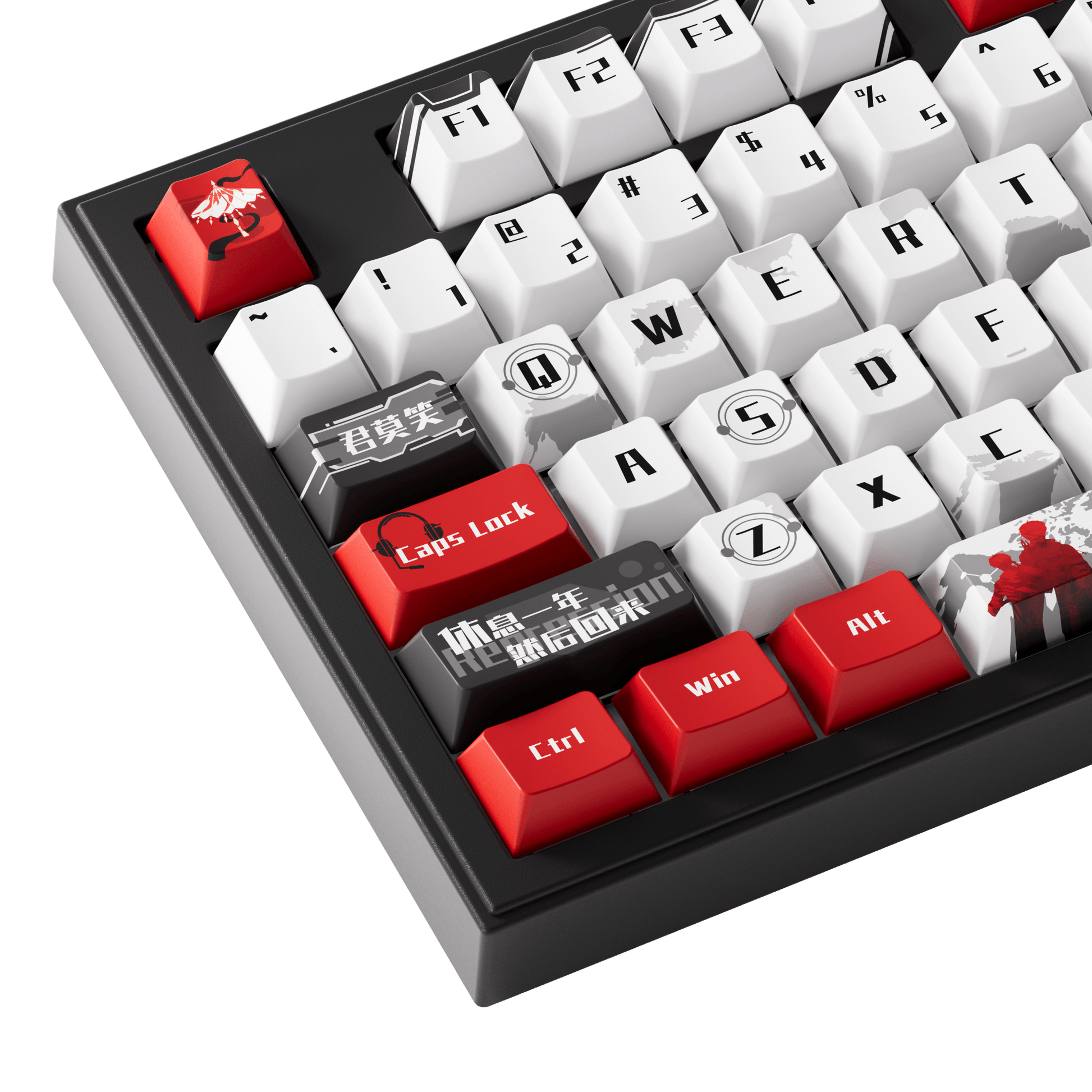 5098B Mechanical Keyboard with Screen YEXIU Theme Keycaps Details