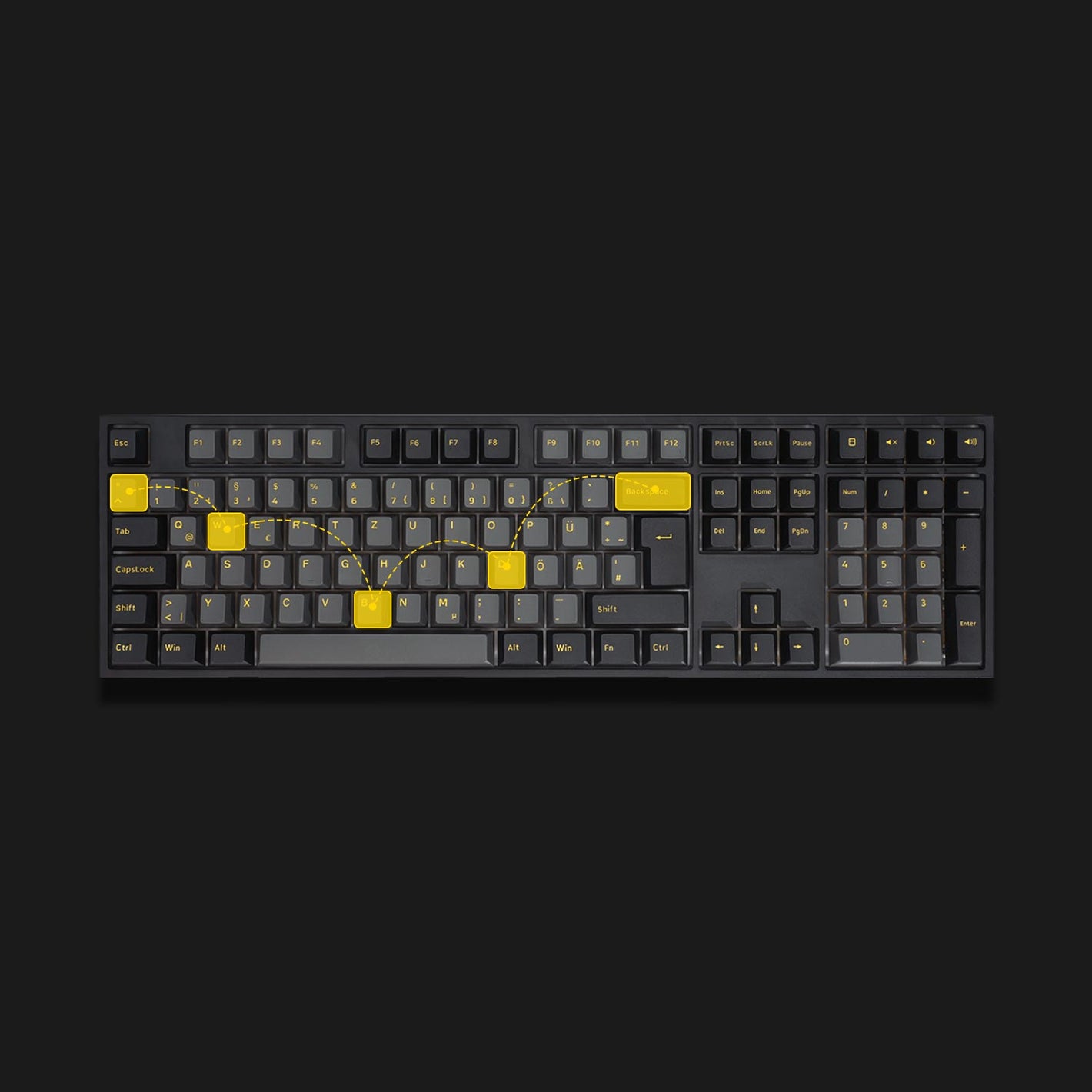 Akko Black Gold 5108 V5 ISO DE Mechanical Keyboard N Key Rollover