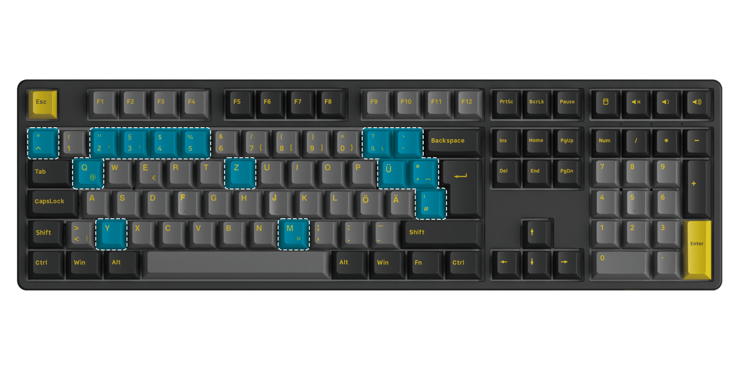 Black & Gold 5108B Plus ISO DE Tastatur 