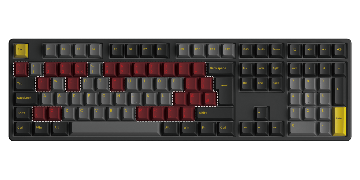 Black & Gold 5108B Plus ISO UK Tastatur 