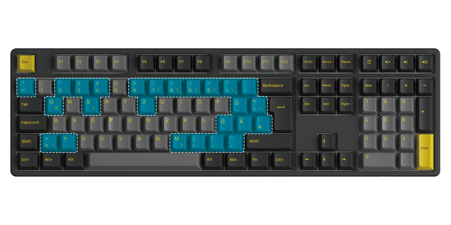 Black & Gold 5108B Plus ISO DE Tastatur 