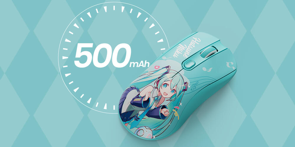 AG ONE 3950 Hatsune Miku Gaming Mouse 500mAh Battery