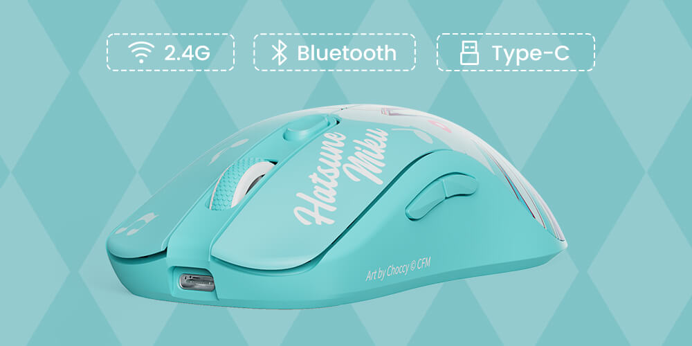 AG ONE 3950 Hatsune Miku Gaming Mouse Multi-Mode